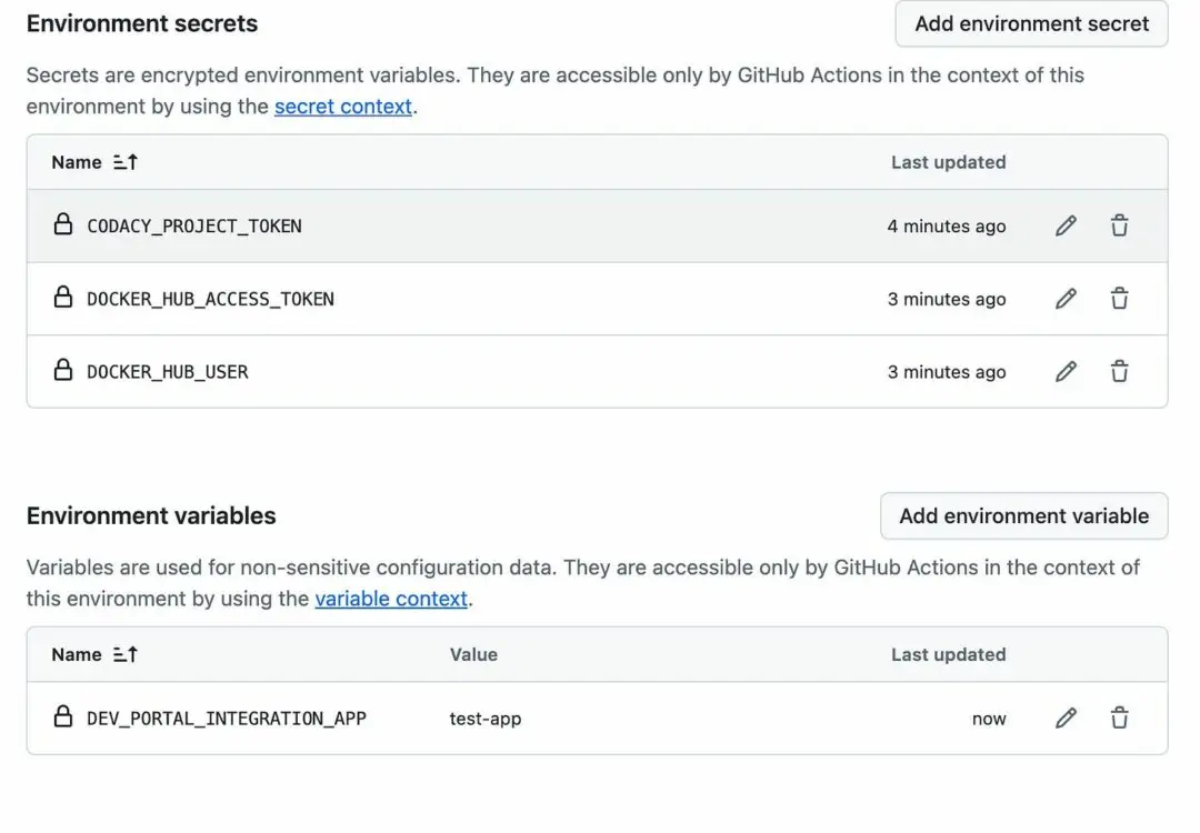 Github Environments with Github Actions and Injecting Environment Values in Docker Containers